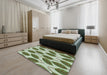 Machine Washable Transitional Army Green Rug in a Bedroom, wshpat993