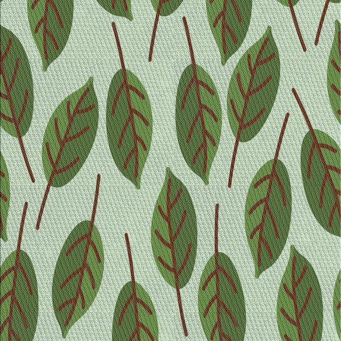 Patterned Army Green Novelty Rug, pat993