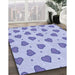 Machine Washable Transitional Blue Rug in a Family Room, wshpat994blu