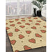 Machine Washable Transitional Mustard Yellow Rug in a Family Room, wshpat994brn