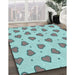 Machine Washable Transitional Blue Rug in a Family Room, wshpat994lblu