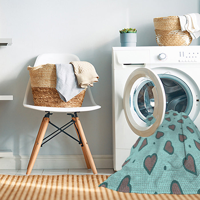 Machine Washable Transitional Blue Rug in a Washing Machine, wshpat994lblu