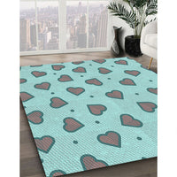 Patterned Blue Rug, pat994lblu