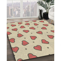 Patterned Golden Blonde Gold Novelty Rug, pat994