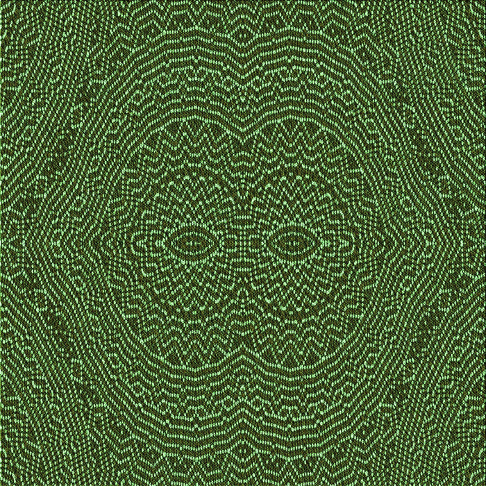 Round Machine Washable Transitional Dark Forest Green Rug, wshpat995grn