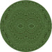 Square Patterned Dark Forest Green Rug, pat995grn