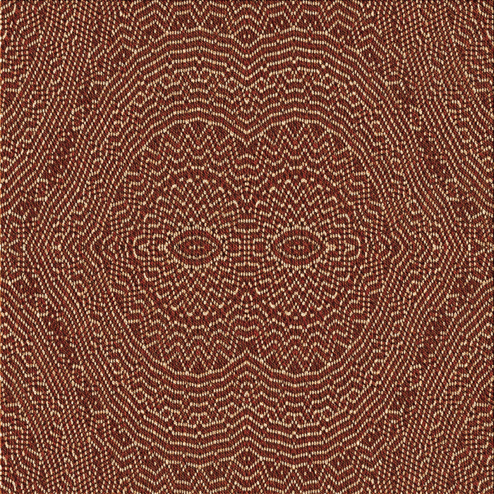 Round Patterned Maroon Red Rug, pat995org