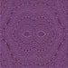 Round Patterned Medium Orchid Purple Rug, pat995pur