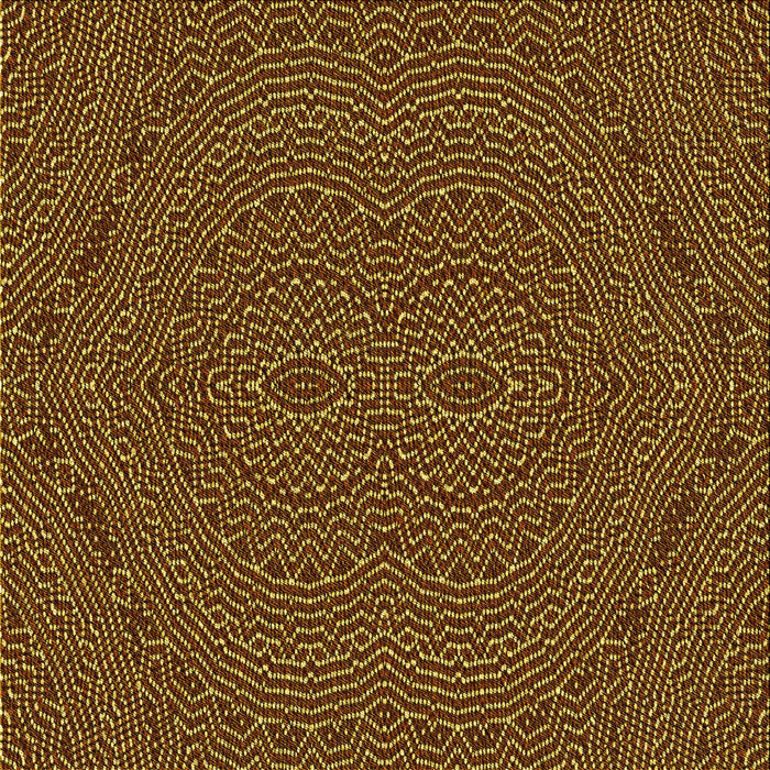 Round Patterned Cinnamon Brown Rug, pat995yw