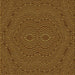 Round Patterned Cinnamon Brown Rug, pat995yw