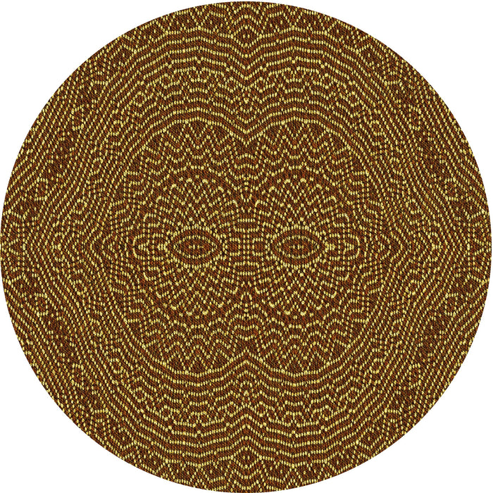 Square Patterned Cinnamon Brown Rug, pat995yw