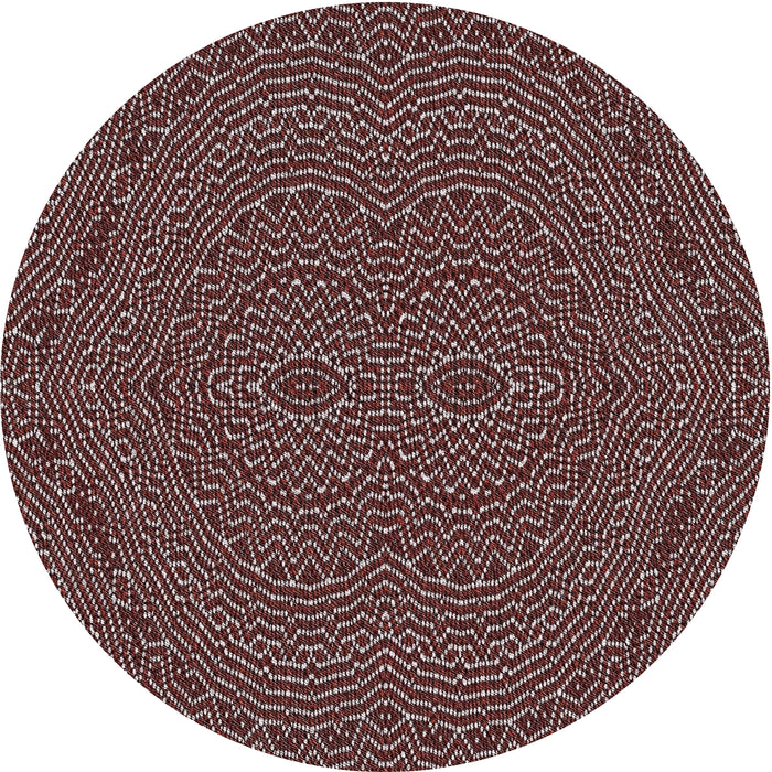 Sideview of Patterned Red Novelty Rug, pat995