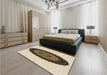Patterned Golden Blonde Gold Rug in a Bedroom, pat996brn