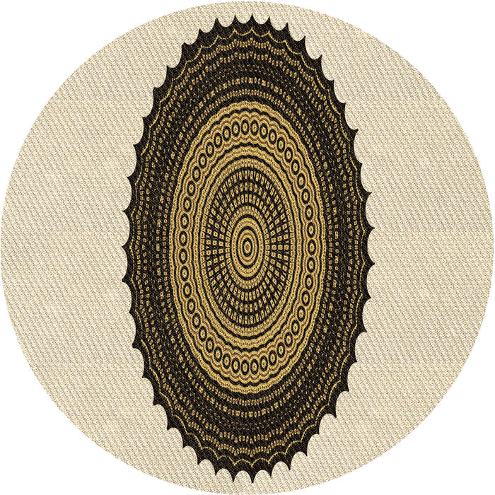 Square Patterned Golden Blonde Gold Rug, pat996brn