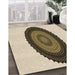 Machine Washable Transitional Golden Blonde Gold Rug in a Family Room, wshpat996brn