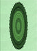 Machine Washable Transitional Green Rug, wshpat996grn