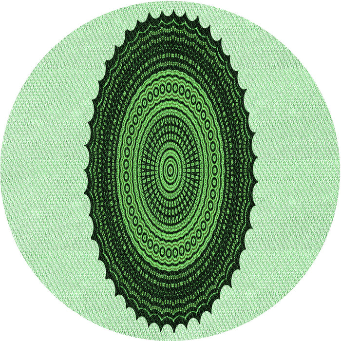 Square Patterned Green Rug, pat996grn