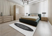 Patterned Ash Gray Rug in a Bedroom, pat996gry