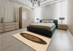 Patterned Golden Blonde Gold Rug in a Bedroom, pat996org