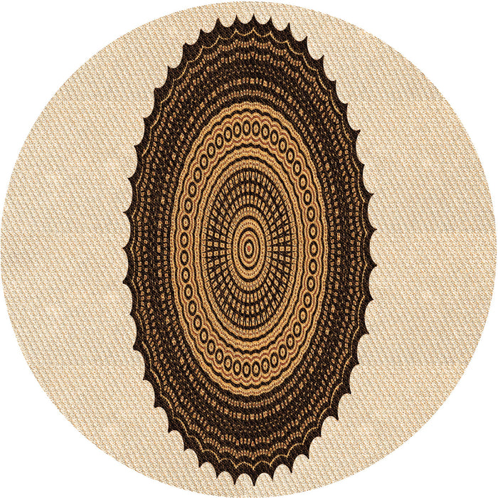 Square Patterned Golden Blonde Gold Rug, pat996org