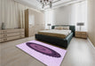 Patterned Orchid Purple Rug in a Bedroom, pat996pur