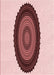 Patterned Light Red Pink Rug, pat996rd