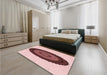 Patterned Light Red Pink Rug in a Bedroom, pat996rd