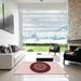 Machine Washable Transitional Light Red Pink Rug in a Kitchen, wshpat996rd