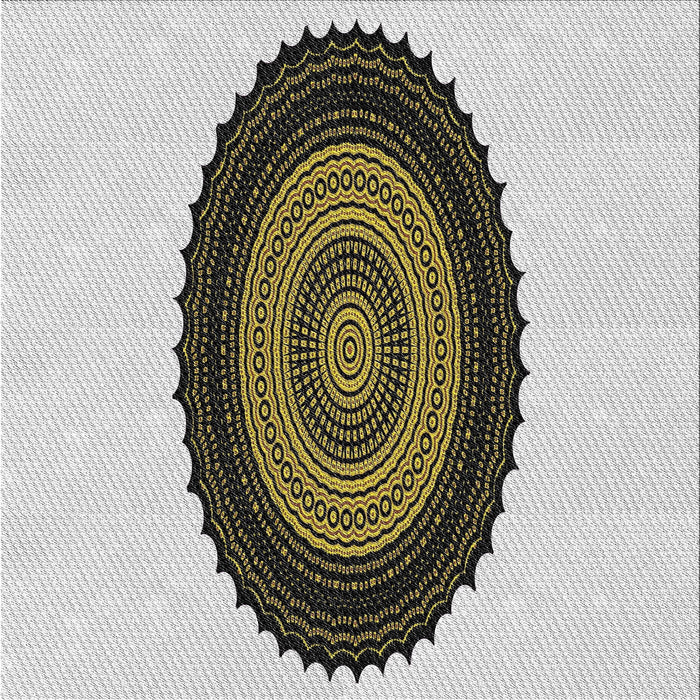 Square Patterned Gray Novelty Rug, pat996