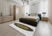 Patterned Gray Novelty Rug in a Bedroom, pat996