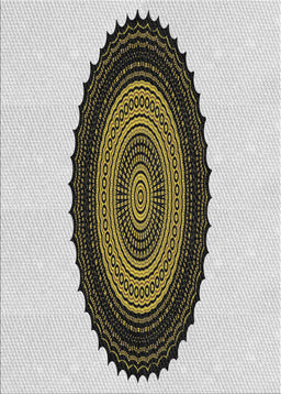Patterned Gray Novelty Rug, pat996