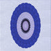 Round Patterned Blue Rug, pat997blu