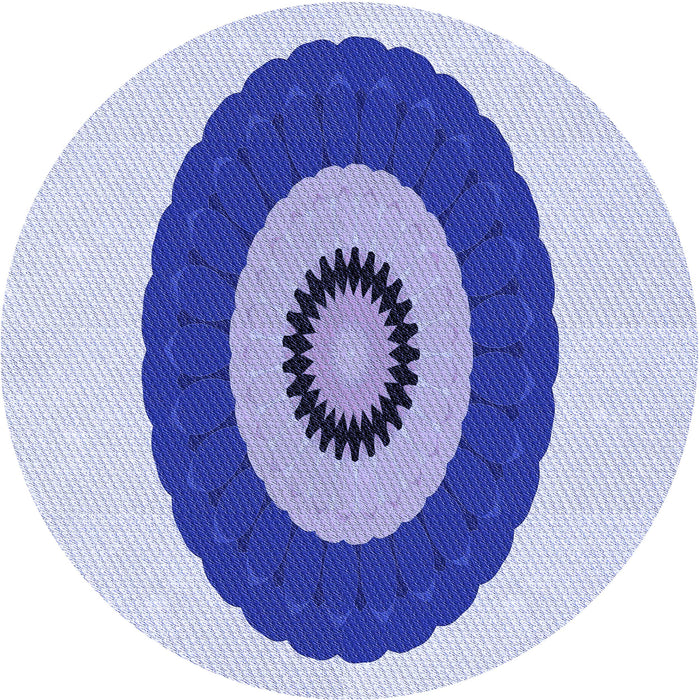 Square Patterned Blue Rug, pat997blu