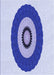 Machine Washable Transitional Blue Rug, wshpat997blu