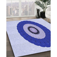 Patterned Blue Rug, pat997blu