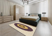 Patterned Golden Blonde Gold Rug in a Bedroom, pat997brn