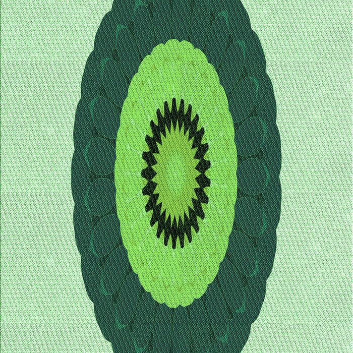 Machine Washable Transitional Light Green Rug, wshpat997grn