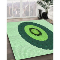 Patterned Light Green Rug, pat997grn