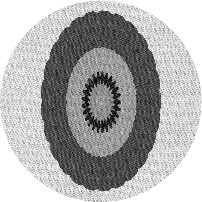 Square Patterned Gray Rug, pat997gry