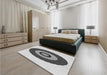 Patterned Gray Rug in a Bedroom, pat997gry