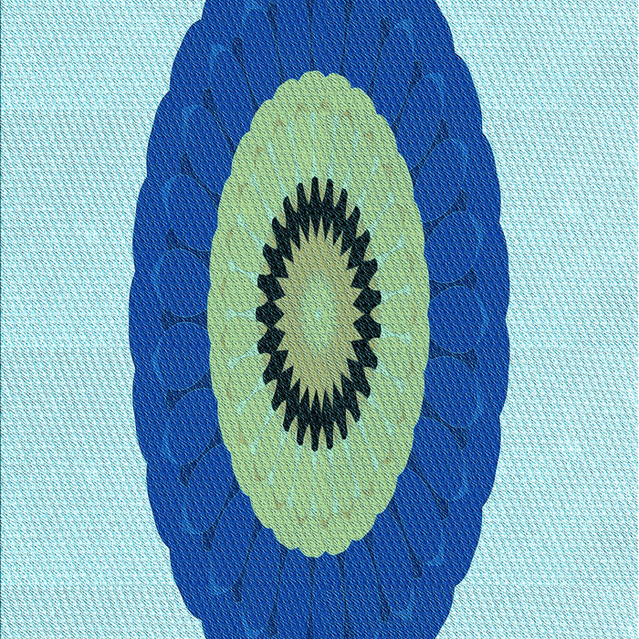 Machine Washable Transitional Blue Ivy Blue Rug, wshpat997lblu