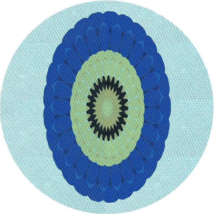 Square Patterned Blue Ivy Blue Rug, pat997lblu