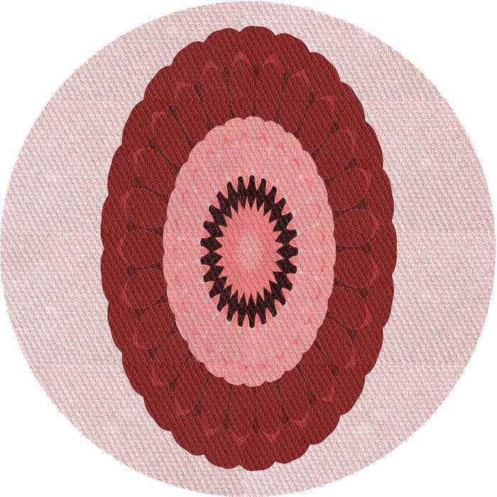 Square Patterned Red Rug, pat997rd