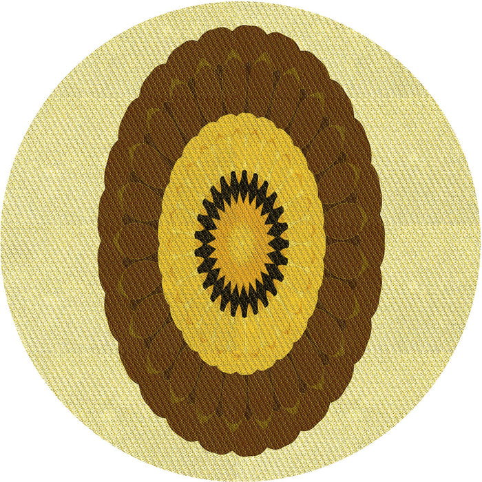 Square Machine Washable Transitional Dark Bisque Brown Rug in a Living Room, wshpat997yw