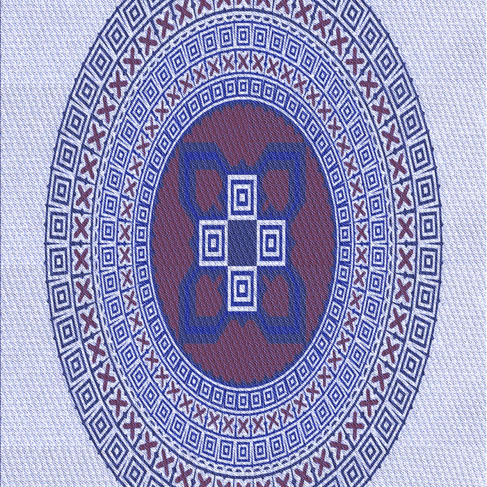 Patterned Blue Rug, pat998blu