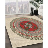 Patterned Sienna Brown Rug, pat998brn