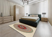 Patterned Sienna Brown Rug in a Bedroom, pat998brn