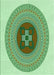 Patterned Green Rug, pat998grn