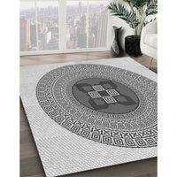 Patterned Platinum Gray Rug, pat998gry