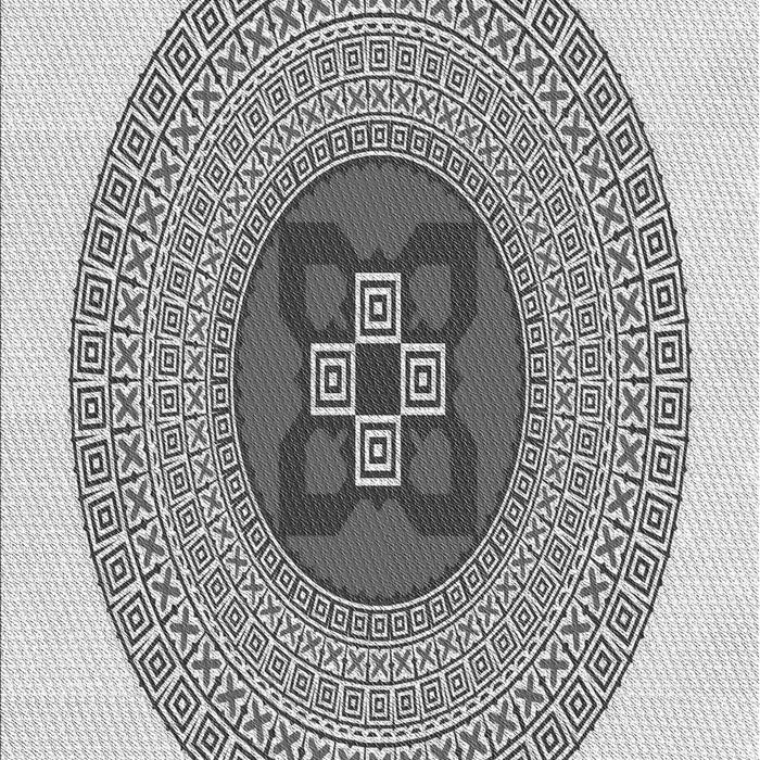 Patterned Platinum Gray Rug, pat998gry